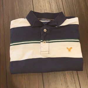 American Eagle Striped Polo